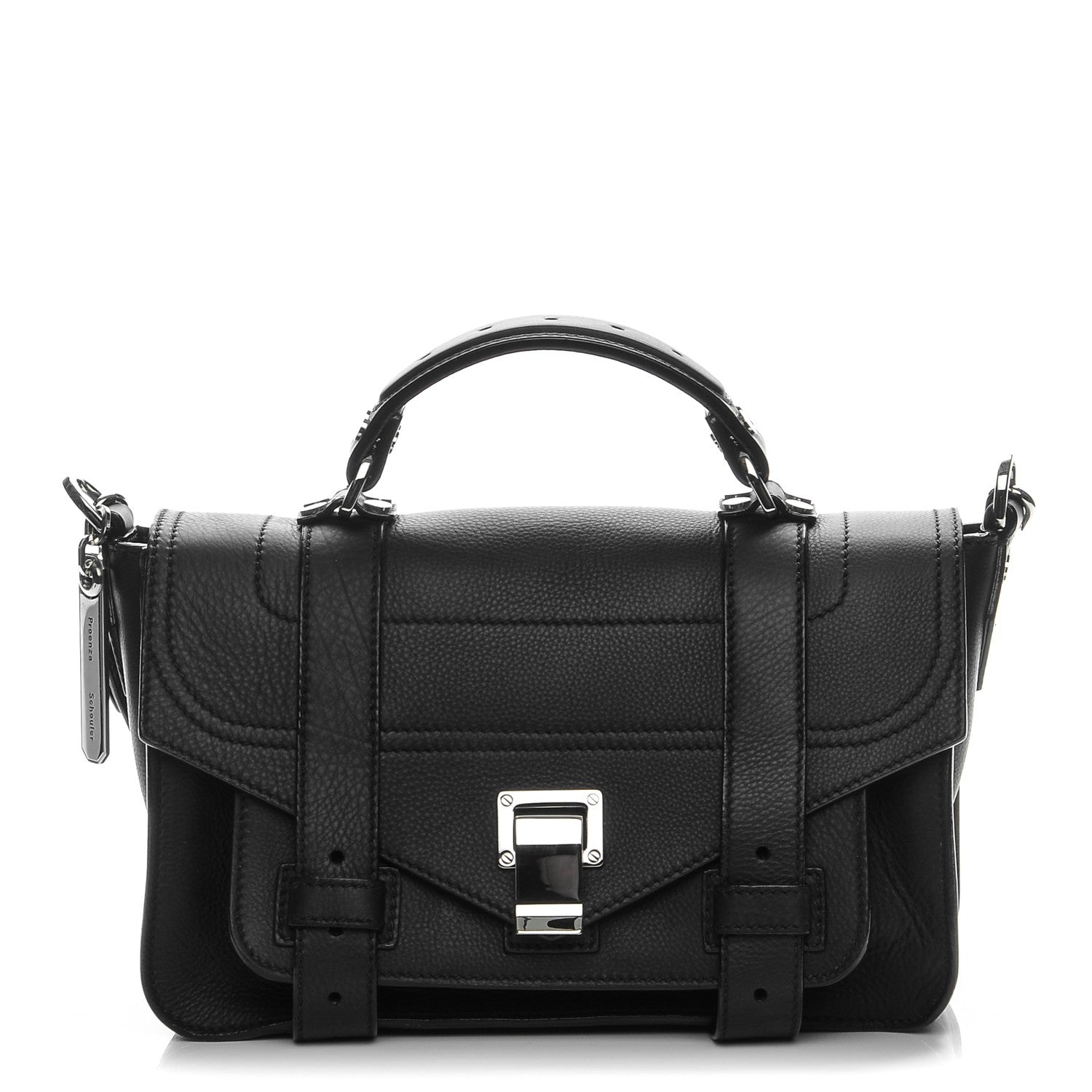 Proenza Schouler Calfskin Tiny PS1 Satchel Black 1 of 8