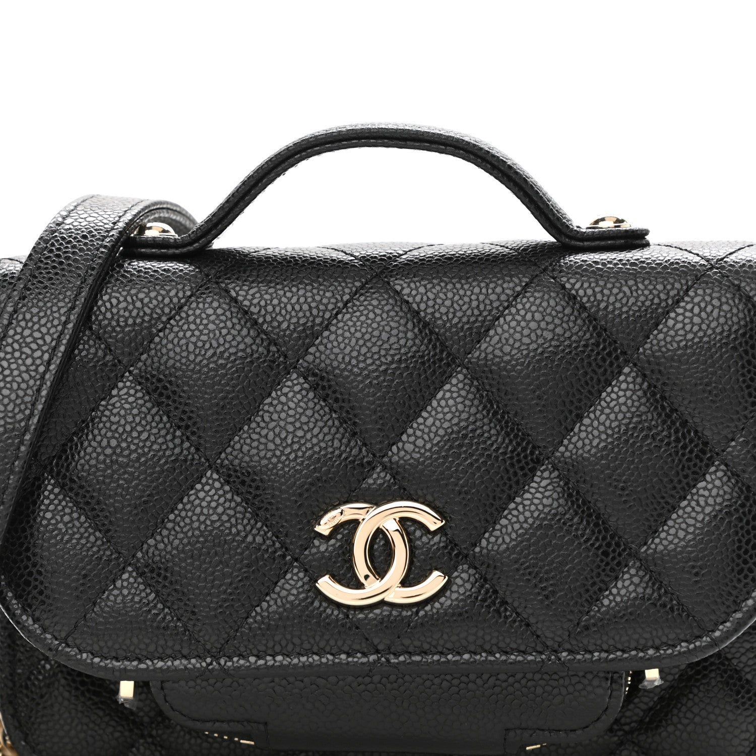 Chanel Caviar Quilted Business Affinity Clutch With Chain Black 10 of 13