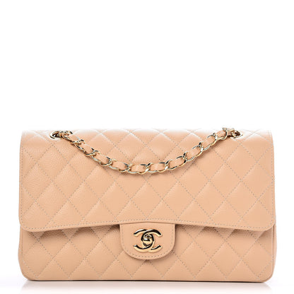 Chanel Caviar Quilted Medium Double Flap Beige Clair 1 of 9