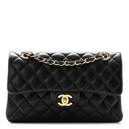 Chanel Lambskin Quilted Small Double Flap Black 1 of 12