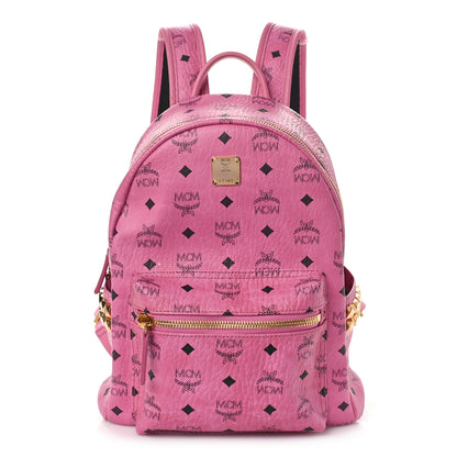 MCM Visetos Small Side Stud Stark Backpack Pink 1 of 9