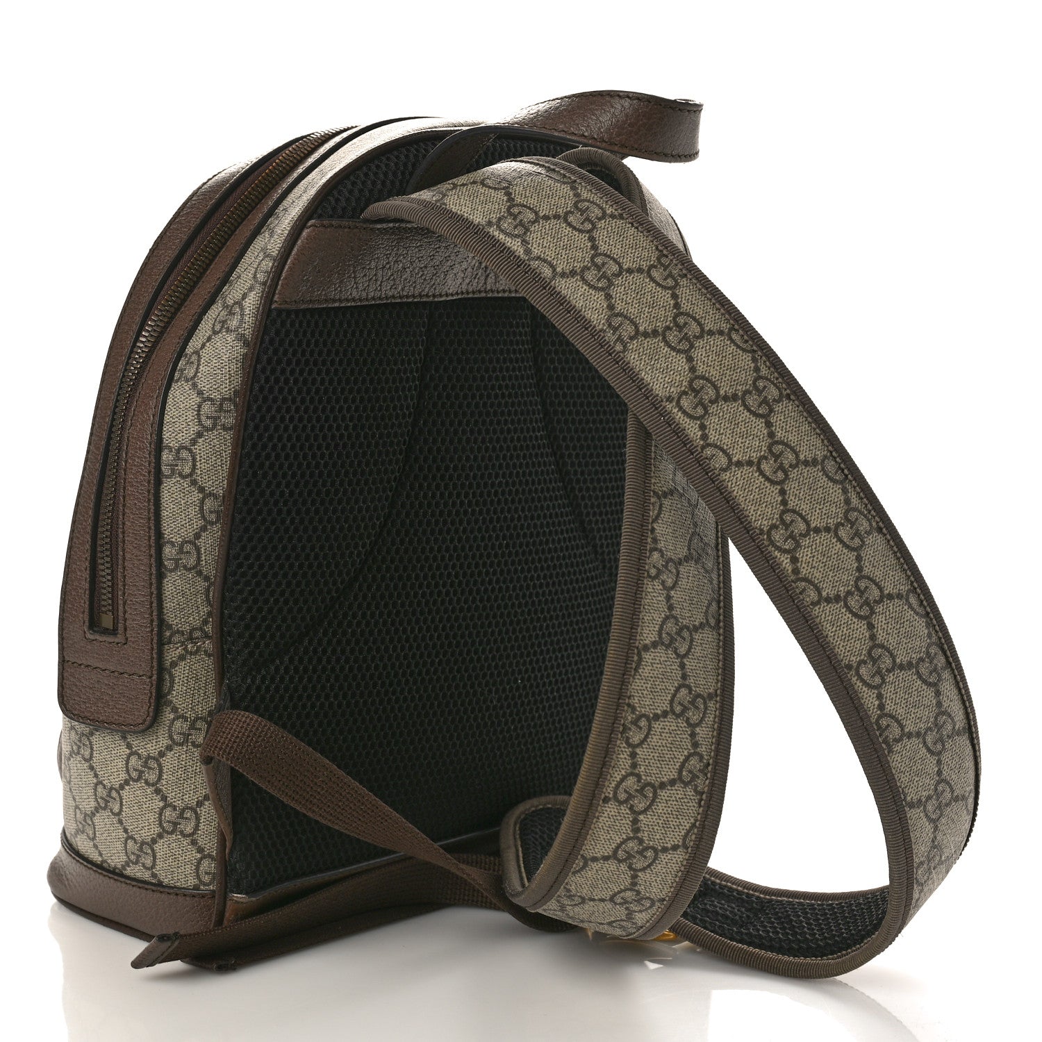 Gucci GG Supreme Monogram Calfskin Web Small Ophidia Day Backpack Beige Ebony New Acero 2 of 14