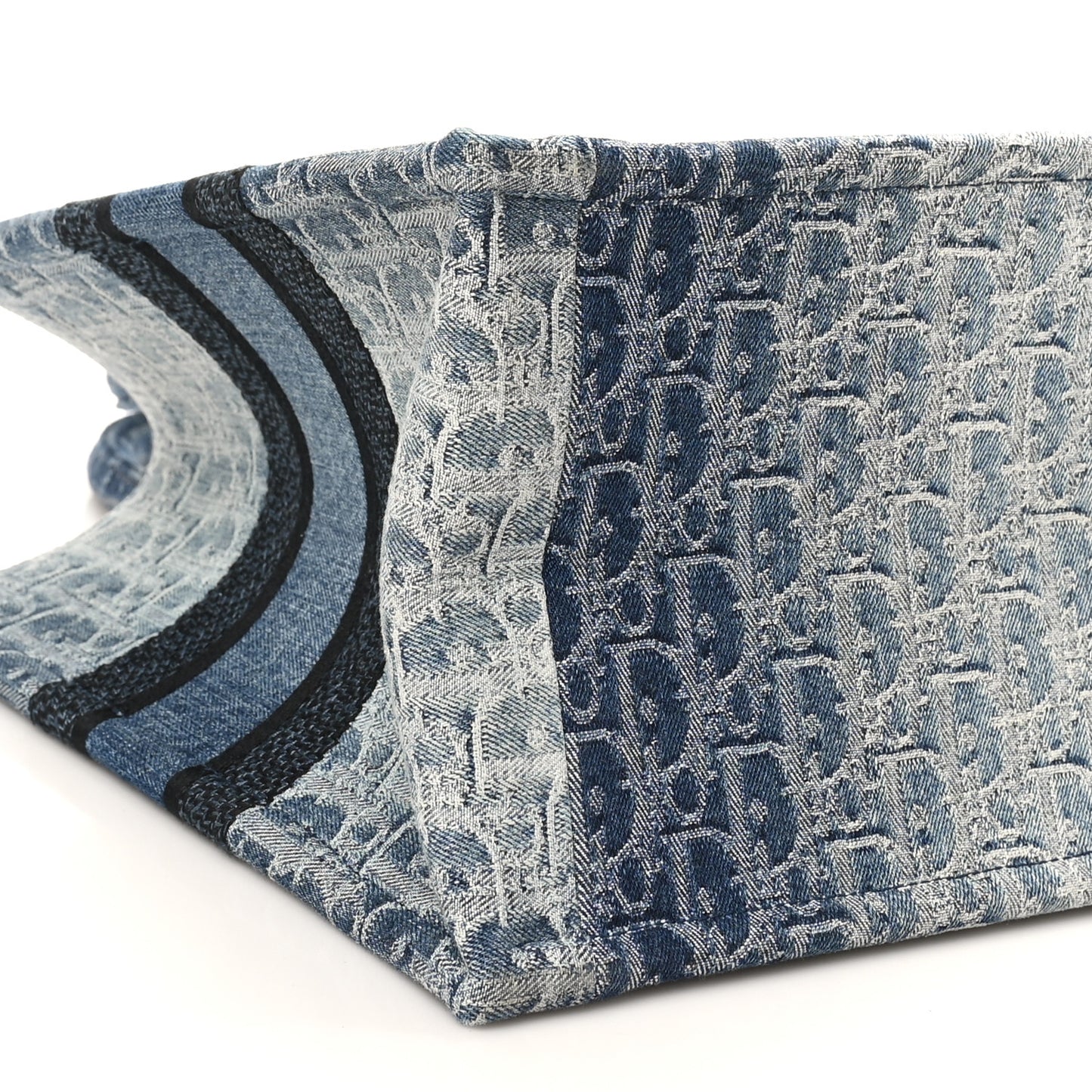 Oblique Denim Medium Book Tote Blue