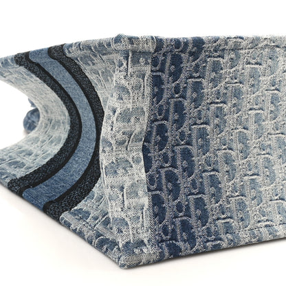 Christian Dior Oblique Denim Medium Book Tote Blue 9 of 10