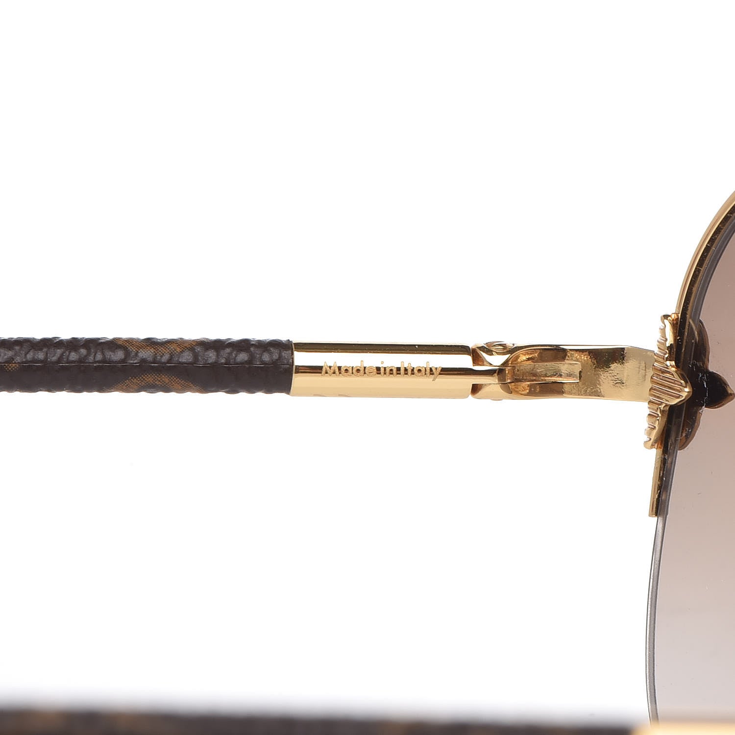 Louis Vuitton Monogram Petite Viola Pilote Aviator Sunglasses Z0571U Brown 5 of 7