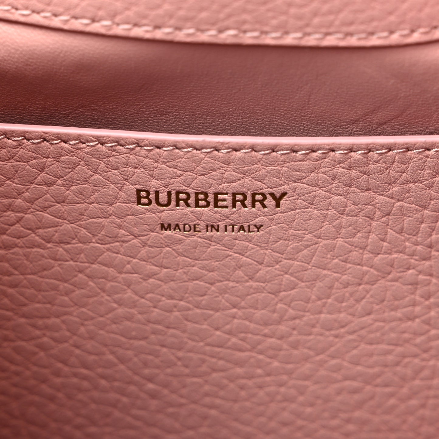 Grainy Calfskin Small TB Bucket Bag Dusty Pink