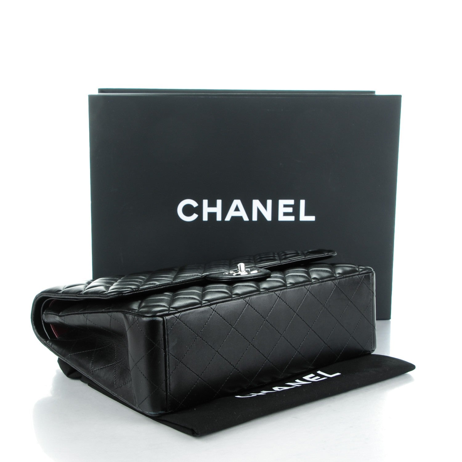 Chanel Lambskin Quilted Maxi Double Flap Black 4 of 8