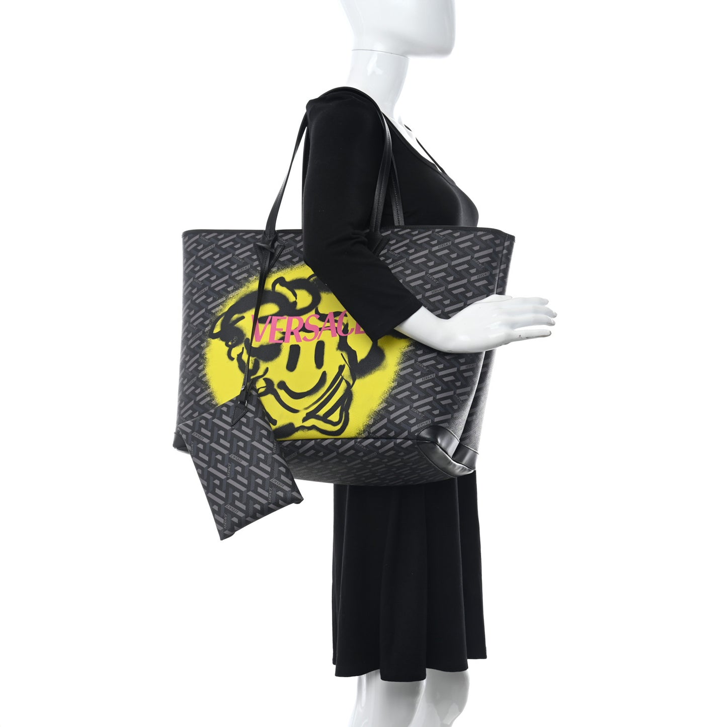 Calfskin Monogram Smile Medusa Tote Multicolor