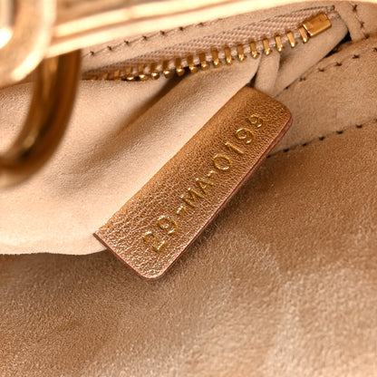 Christian Dior Metallic Lambskin Cannage Small My ABCDior Lady Dior Rose Gold 7 of 12