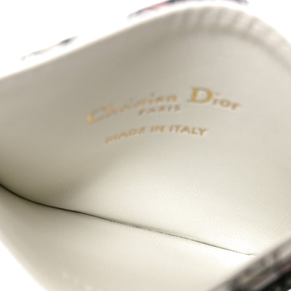 Christian Dior Calfskin Butterfly Printed Caro Five-Slot Card Holder White Multicolor 5 of 7