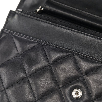 Chanel Lambskin Quilted Wallet On Chain WOC Black 12 of 12