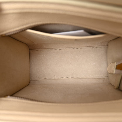 Celine Drummed Calfskin Nano Luggage Ivory 5 of 11