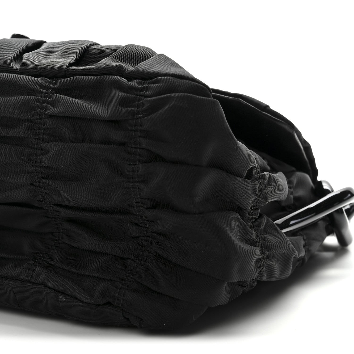 Prada Tessuto Gaufre Shoulder Bag Black 9 of 9