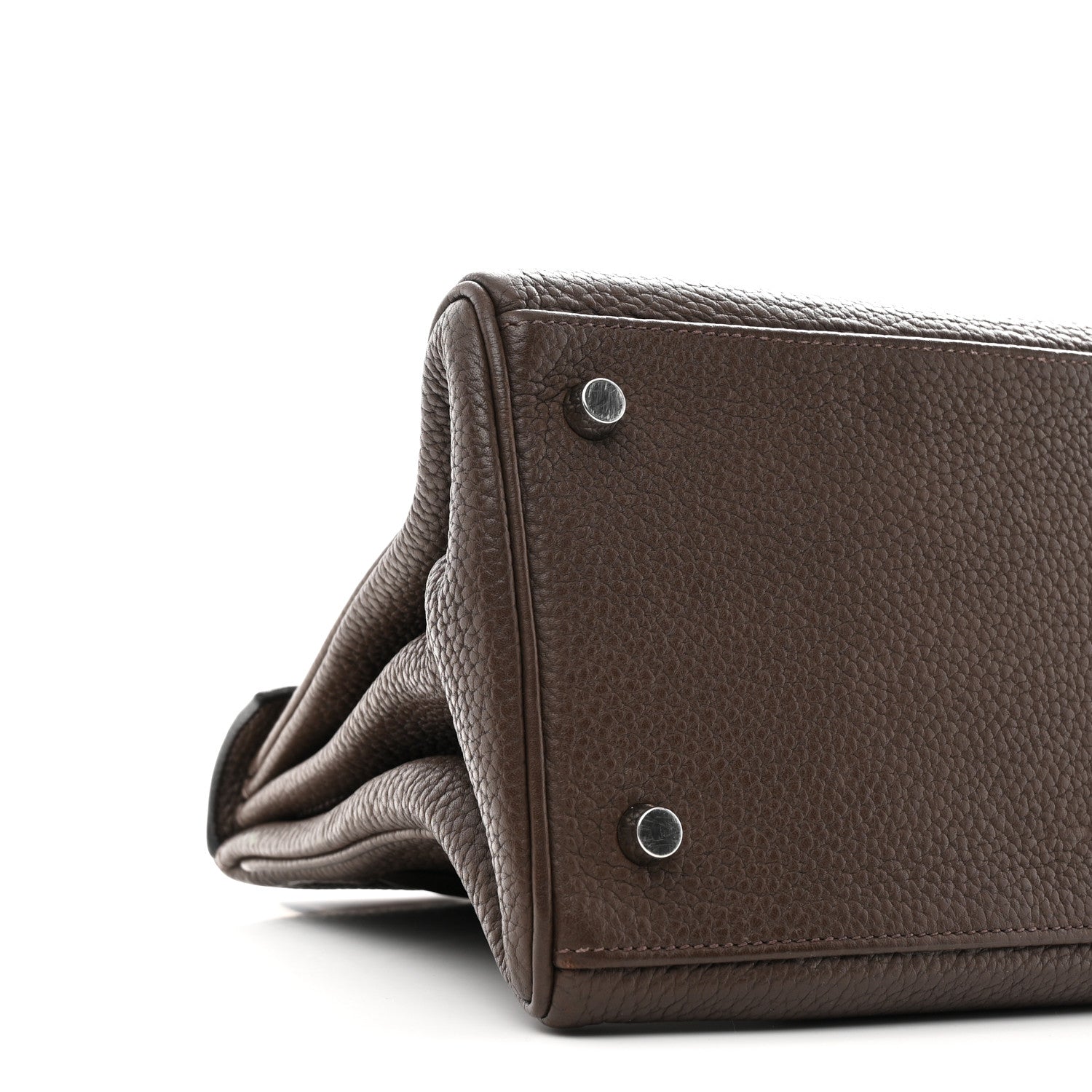 Hermes Taurillon Clemence Shoulder Kelly 40 Cafe 9 of 16