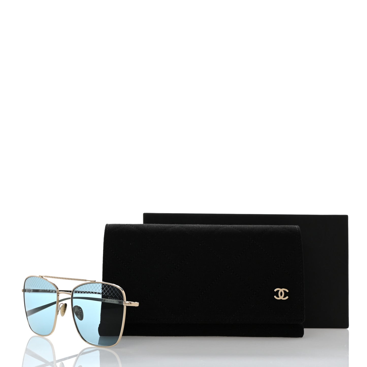 Metal Sunglasses 4256 Gold Blue