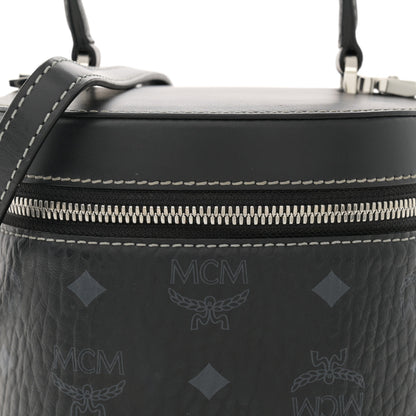 MCM Visetos Small Cylinder Bag Black 8 of 11