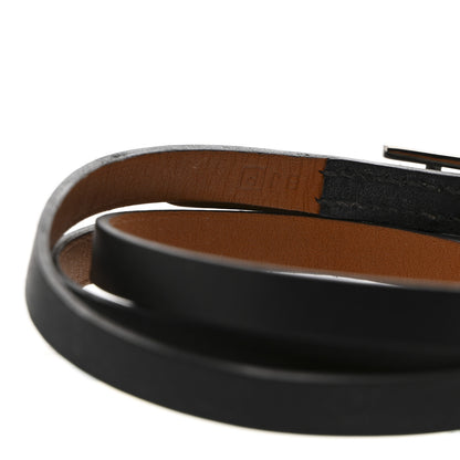 Hermes Chamonix Hapi 3MM Triple Tour Wrap Bracelet M Black Fauve 5 of 5