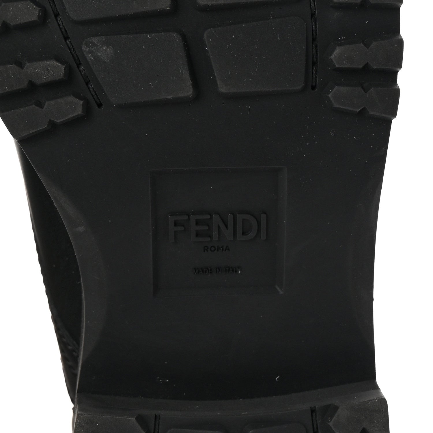 Fendi Calfskin Stretch Fabric FF Rockoko Biker Boots 7 Black Tobacco 7 of 9
