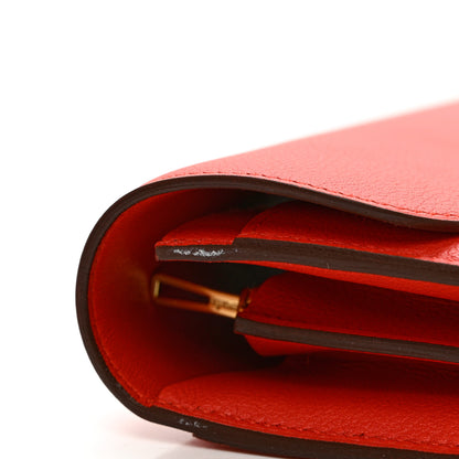 Hermes Evercolor Constance Long Wallet Rogue Tomate 7 of 8