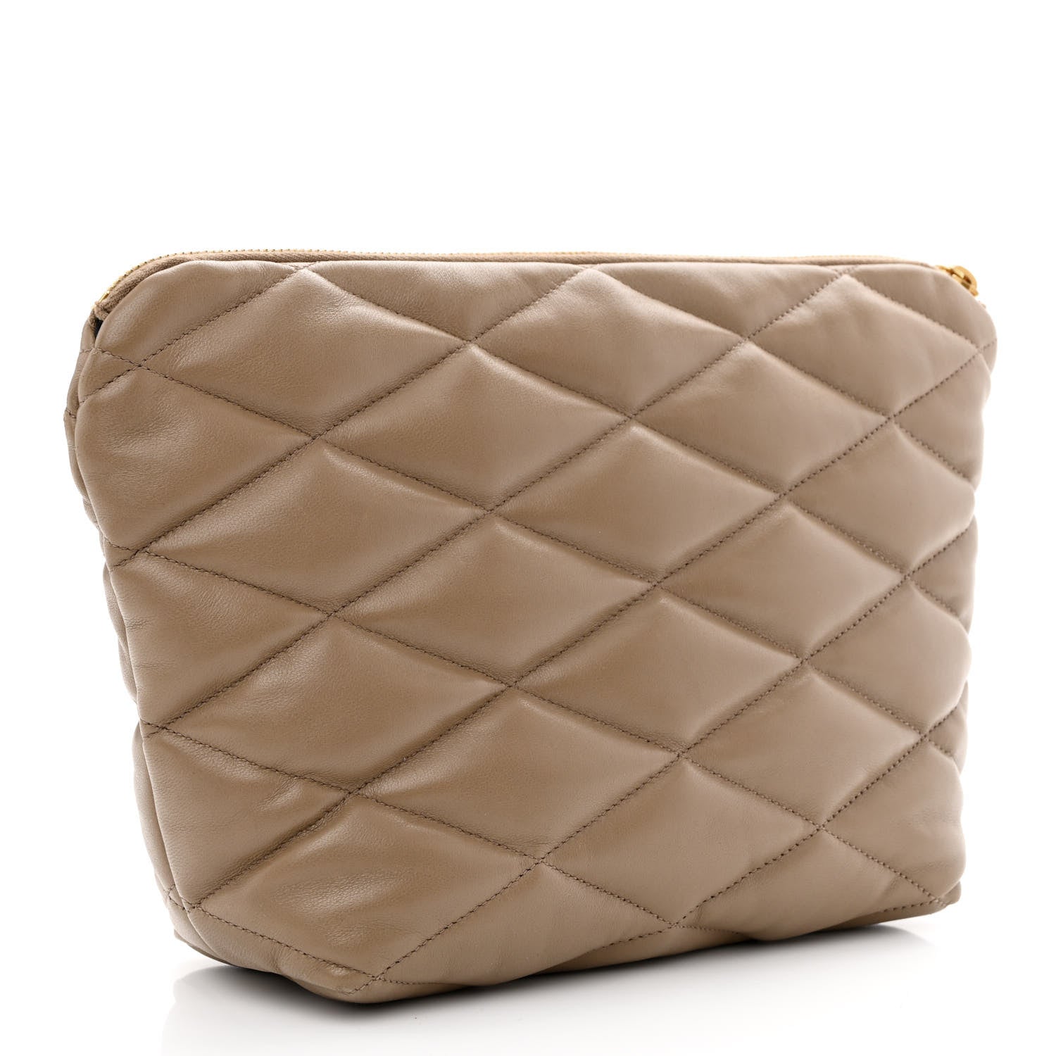 Saint Laurent Lambskin Monogram Medium Sade Puffer Taupe 3 of 10