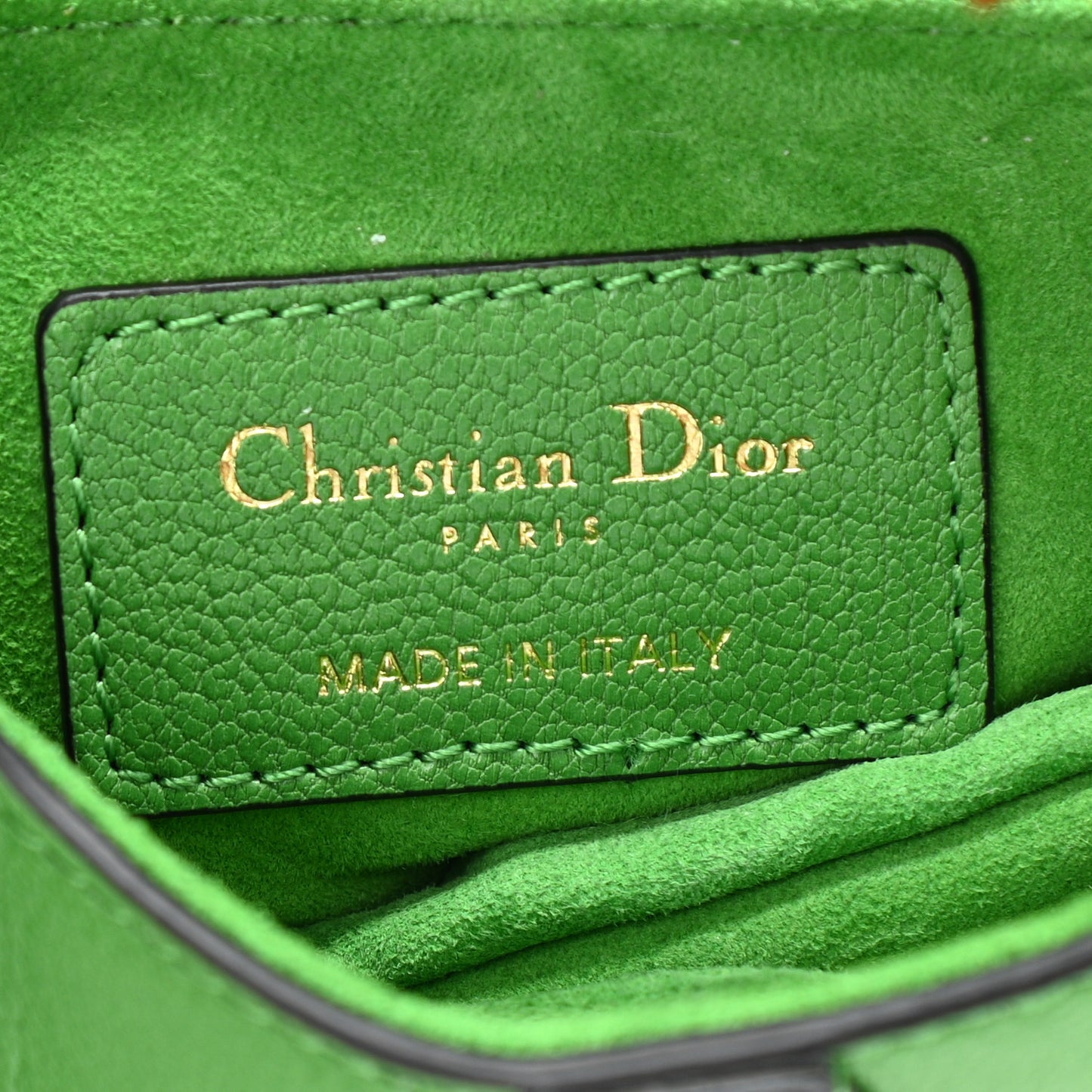 Goatskin Micro Saddle Bag Green