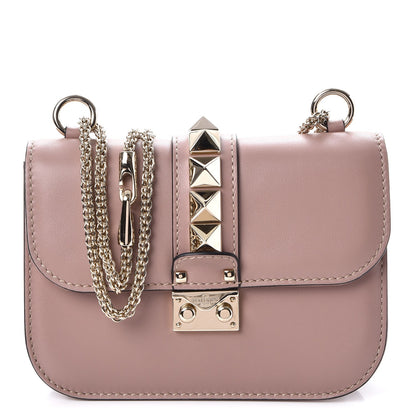 Valentino Garavani Vitello Small Glam Lock Rockstud Flap Poudre 1 of 8