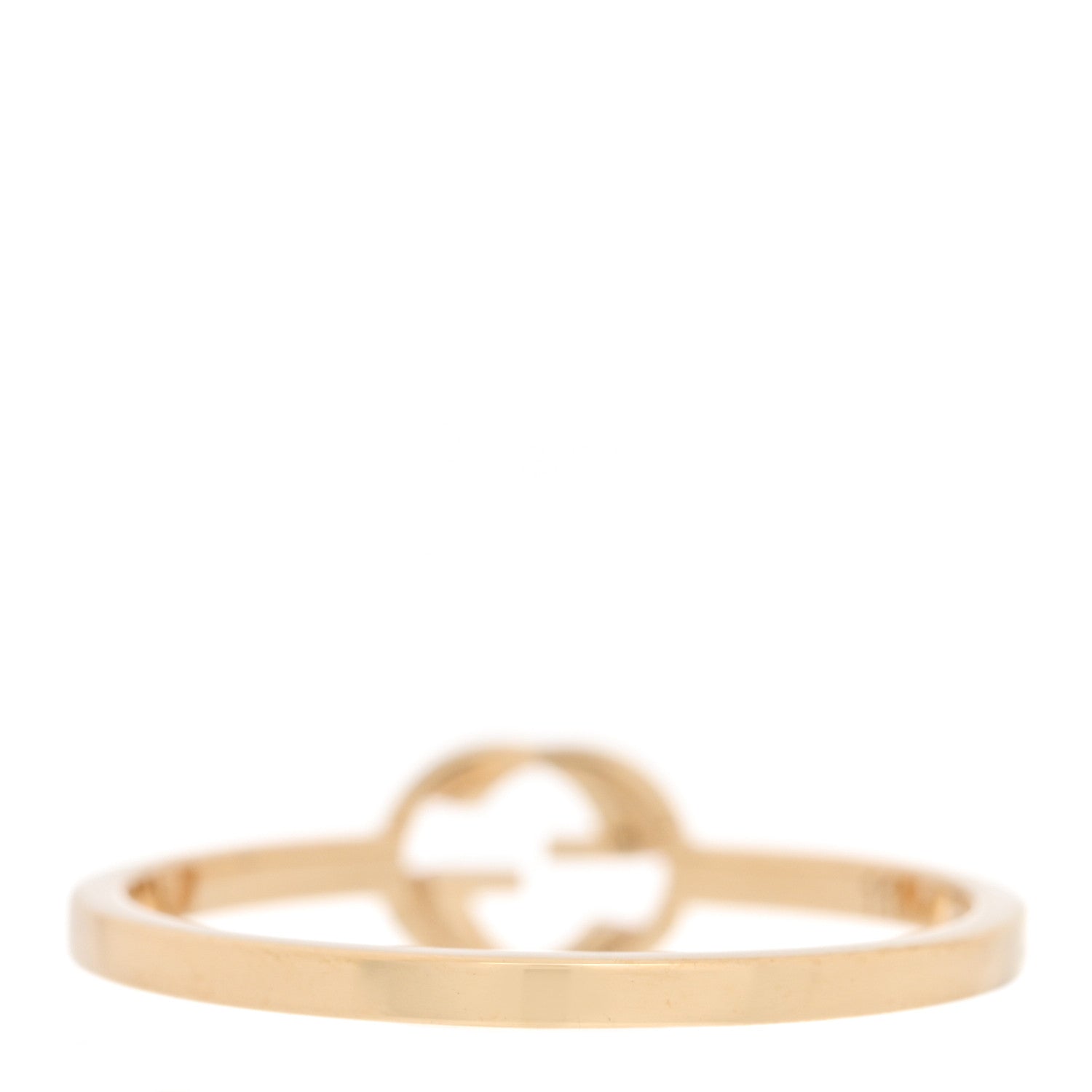 Gucci 18K Yellow Gold Interlocking G Ring 50 5.5 3 of 6