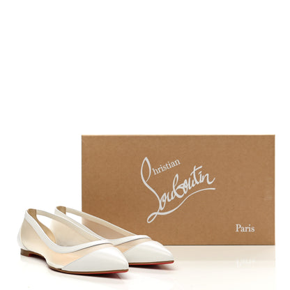 Christian Louboutin Kid Rete Galativi Flats 37.5 Version Bianco 11 of 11