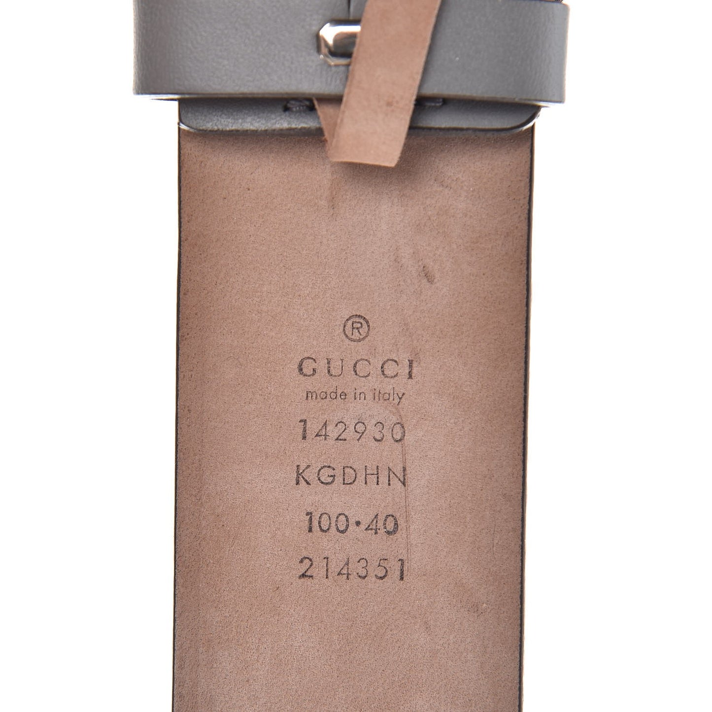GG Supreme Monogram Selleria Interlocking G 40mm Belt 100 40 Ecru Grigio