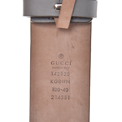 Gucci GG Supreme Monogram Selleria Interlocking G 40mm Belt 100 40 Ecru Grigio 4 of 7