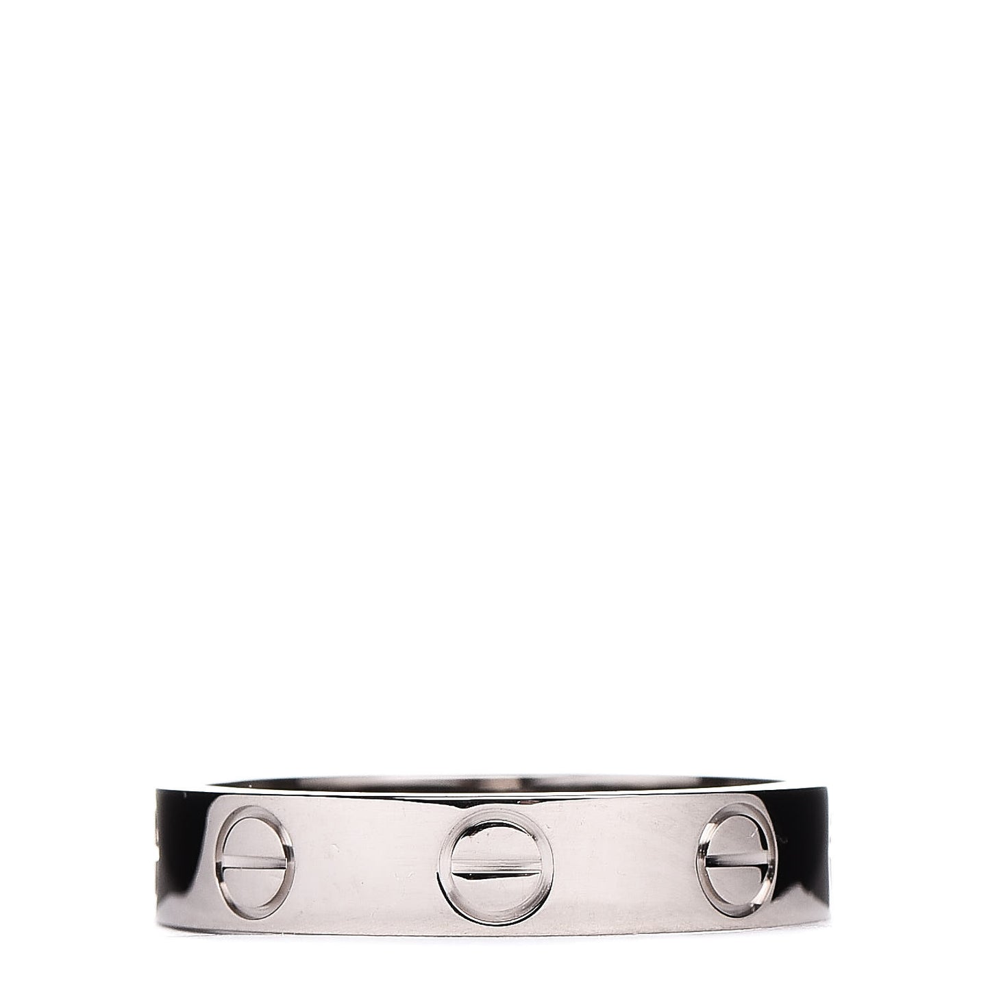 18K White Gold 3.5mm LOVE Wedding Band Ring 48 4.5