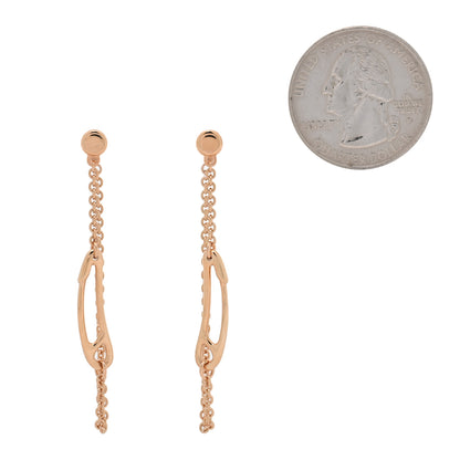 Hermes 18K Rose Gold TPM Chaine D'Ancre Punk Earrings 2 of 4