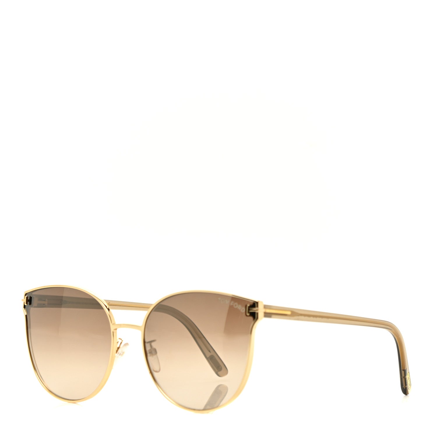 Tom Ford Cat Eye Sunglasses TF718 K Gold 1 of 8