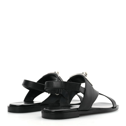 Hermes Calfskin Womens Ines Sandals 38 Black 5 of 14