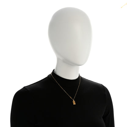Louis Vuitton Nanogram Name Tag Necklace Gold 2 of 8