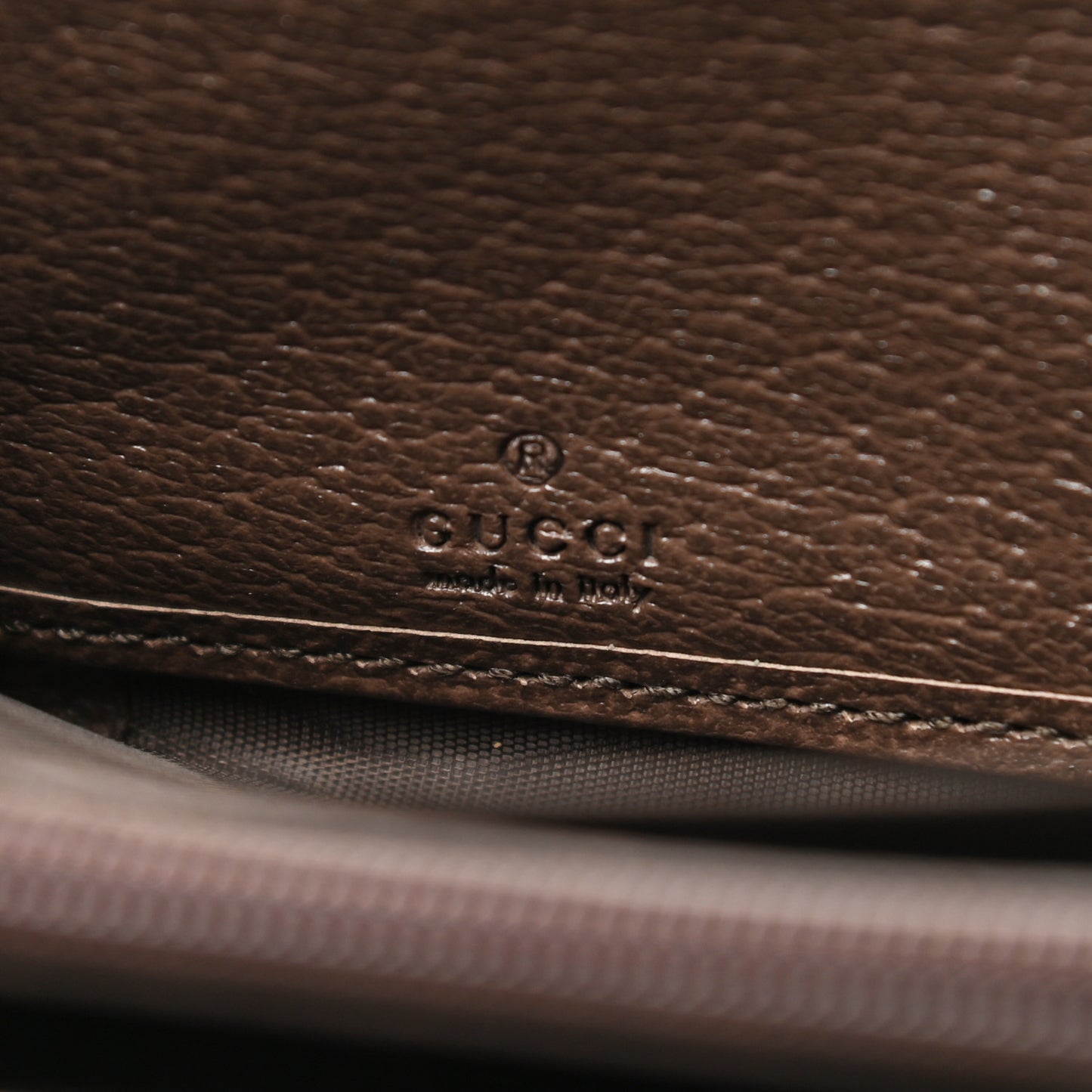 GG Supreme Monogram Web Ophidia Zip Around Wallet Brown
