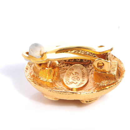 Chanel CC Clip On Earrings Gold 3 of 4
