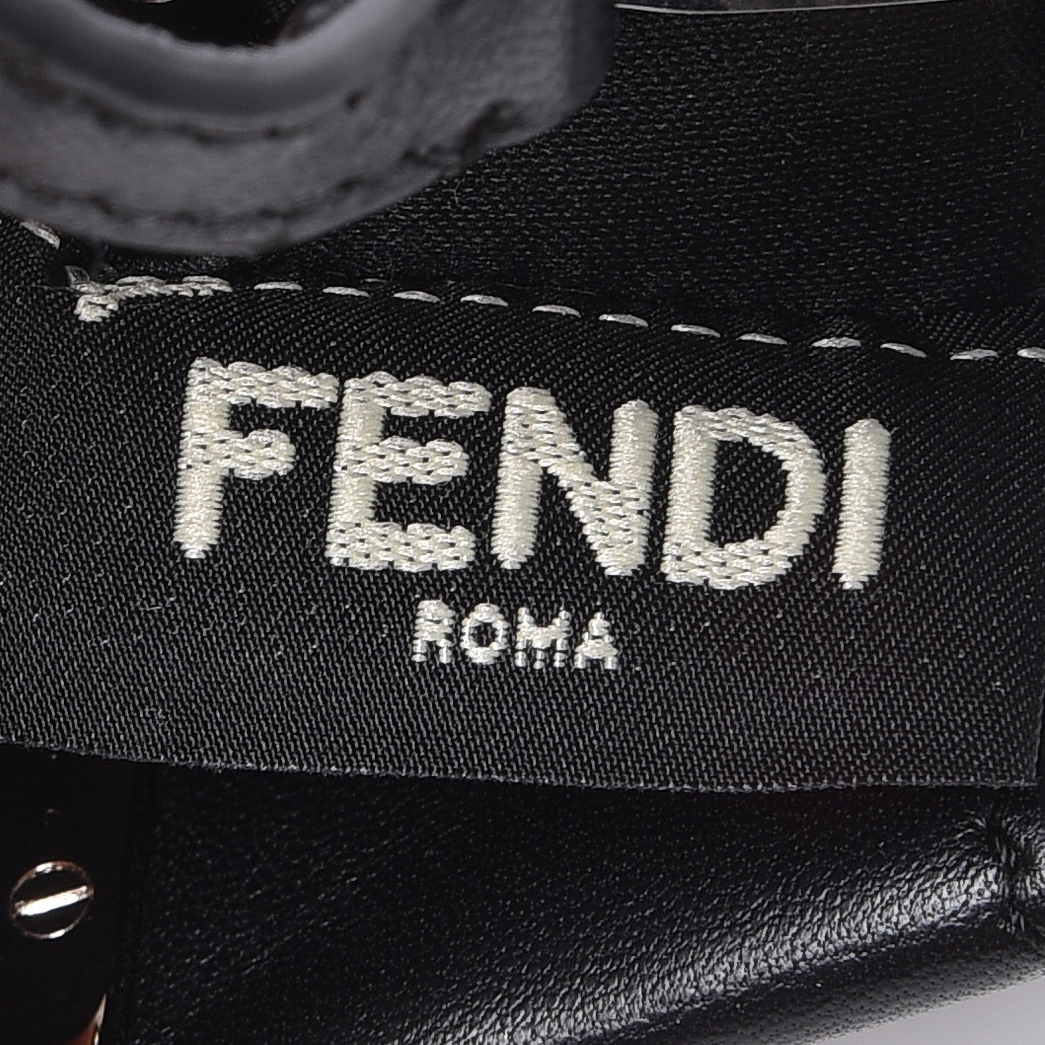 Fendi Satin Crystal Shiny Nappa Embroidered Micro Peekaboo Iconic Satchel Black Crystal 7 of 8