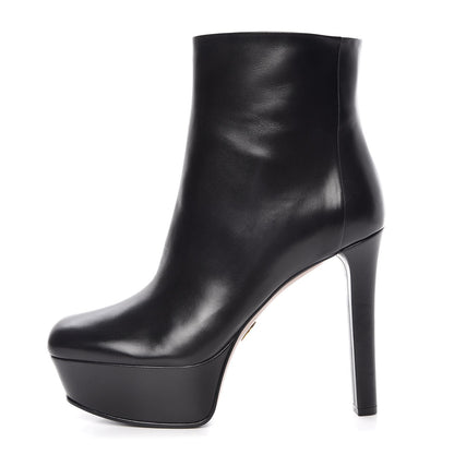 Gucci Malaga Kid Leila Platform Ankle Boots 39 Black 1 of 9