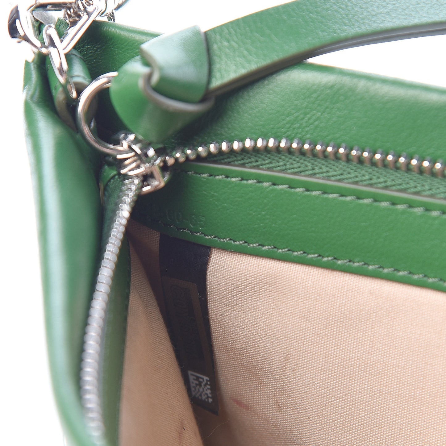 Calfskin Mini Roy Chain Pouch Green