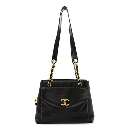Chanel Lambskin Flap Shoulder Bag Dark Brown 1 of 21