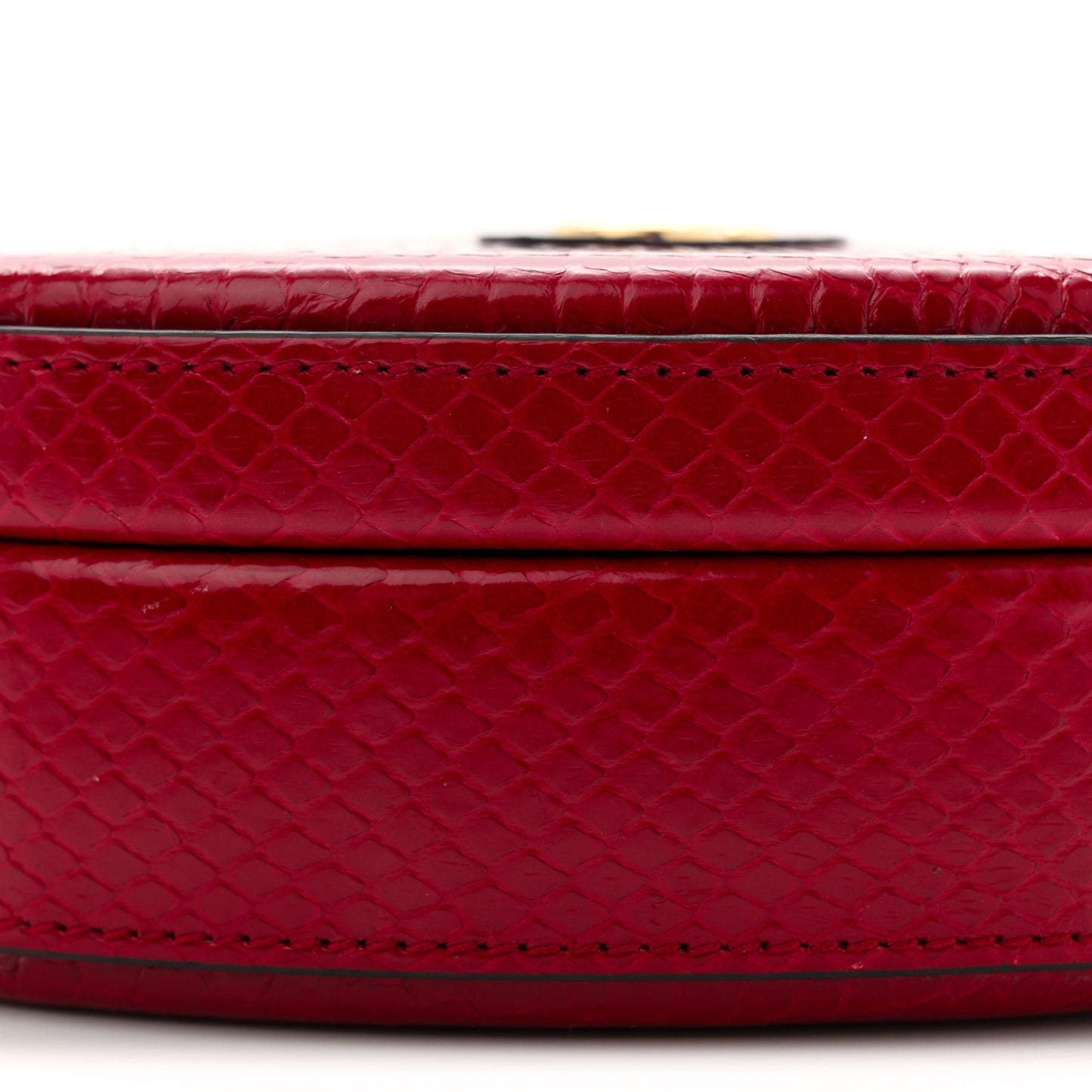 Snakeskin Broadway Mini Heart Top Handle Bag Rasberry Candy