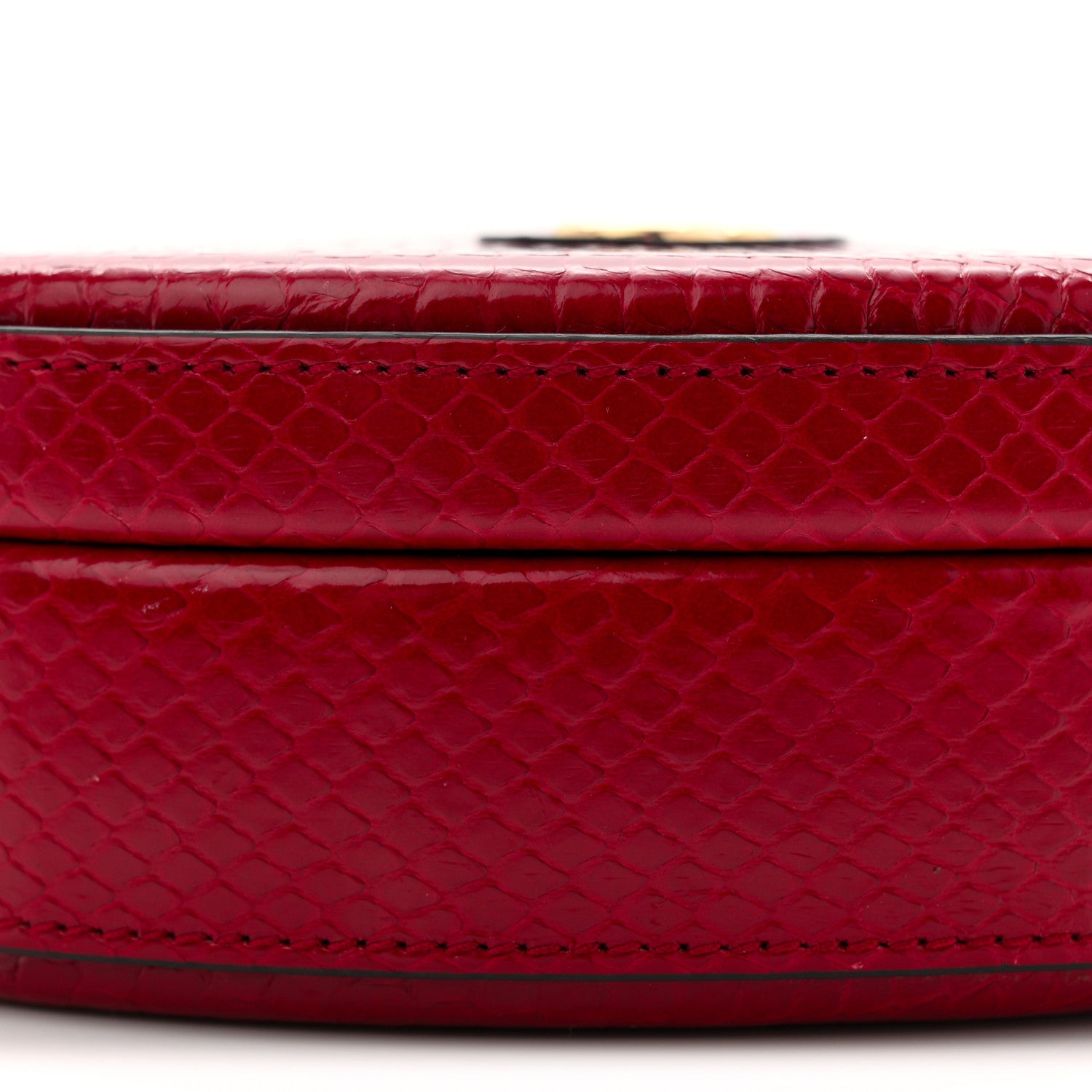 Gucci Snakeskin Broadway Mini Heart Top Handle Bag Rasberry Candy 9 of 12
