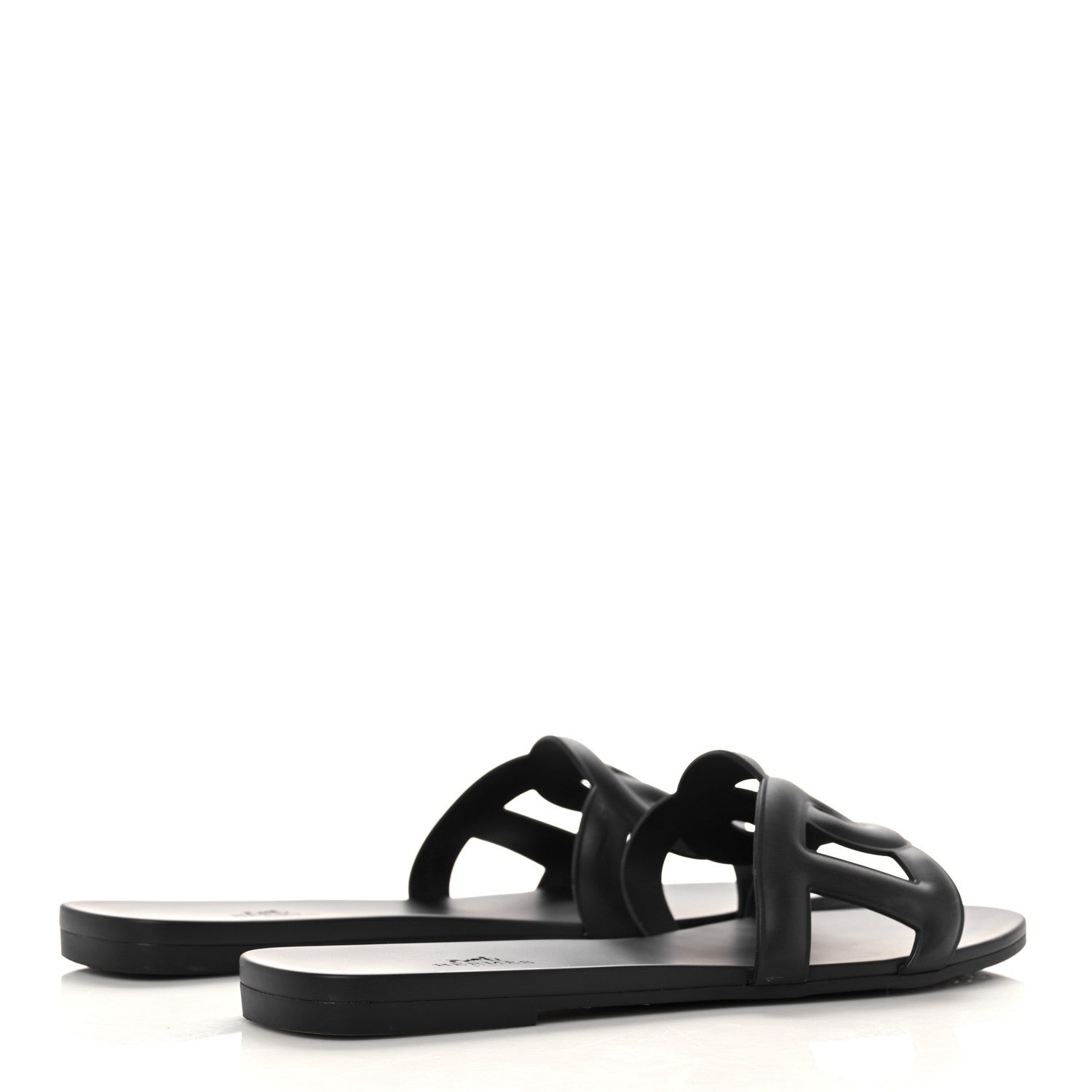 Hermes Rubber Aloha Sandals 41 Black 4 of 11