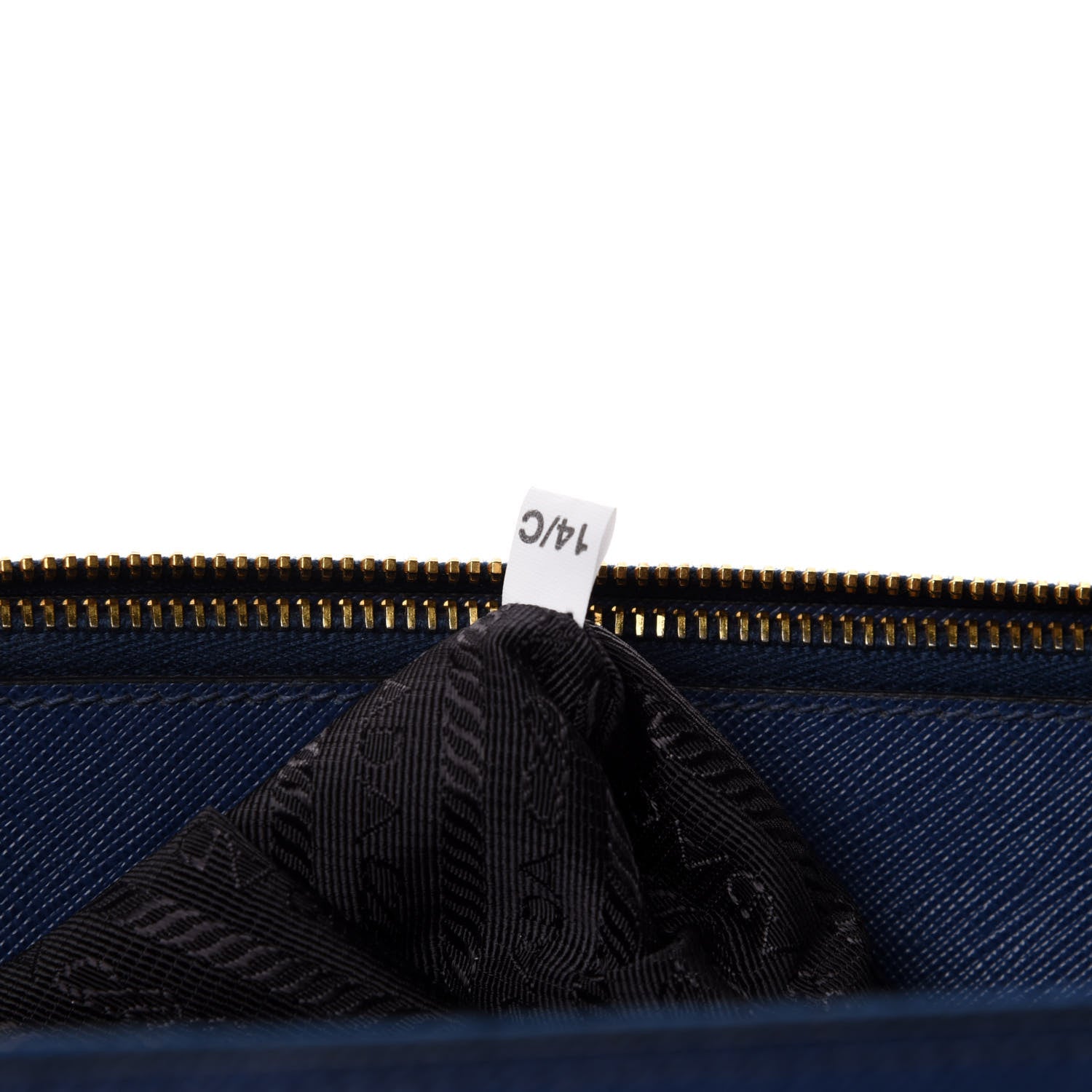Prada Saffiano Lux Bi-Color Medium Tote Bluette Black 10 of 11
