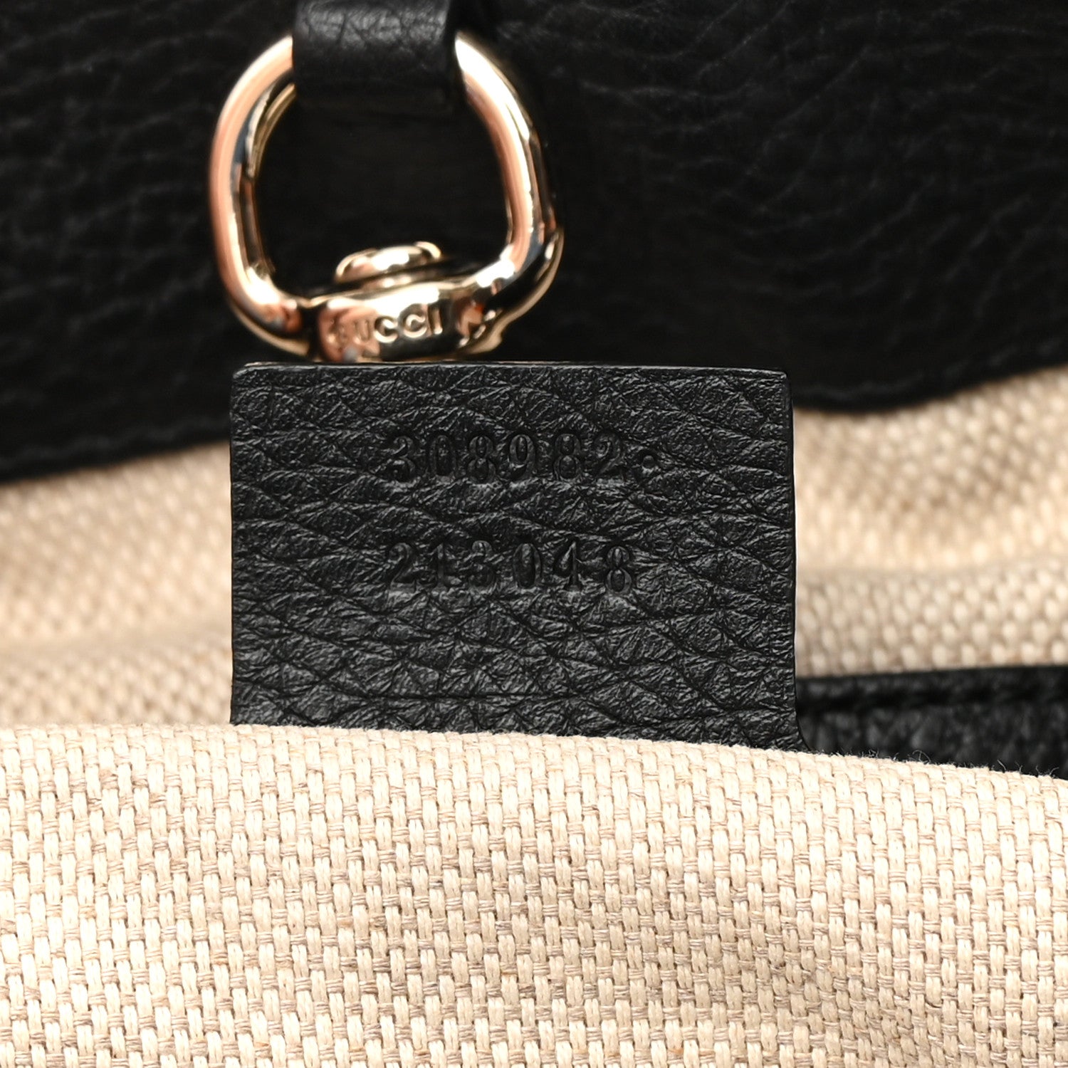 Gucci Pebbled Calfskin Medium Soho Chain Shoulder Bag Black 7 of 12
