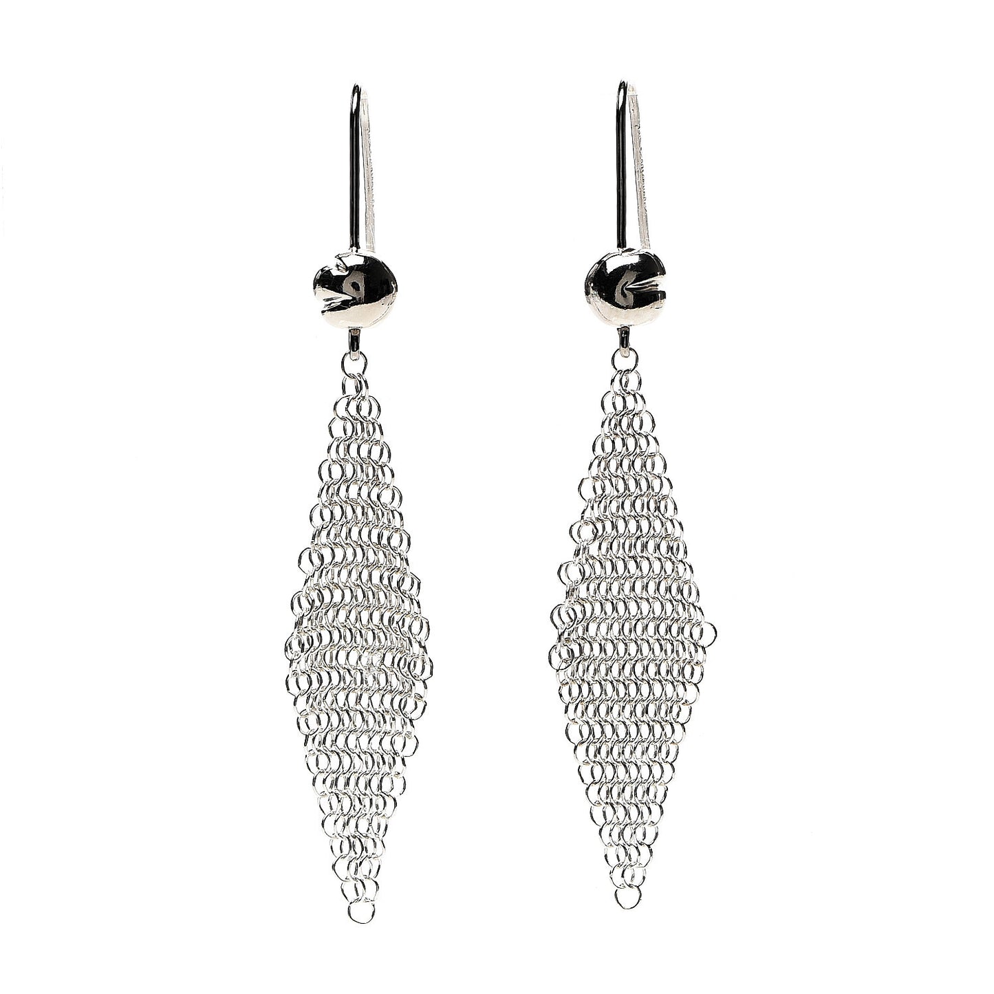 Sterling Silver Small Elsa Peretti Mesh Earrings