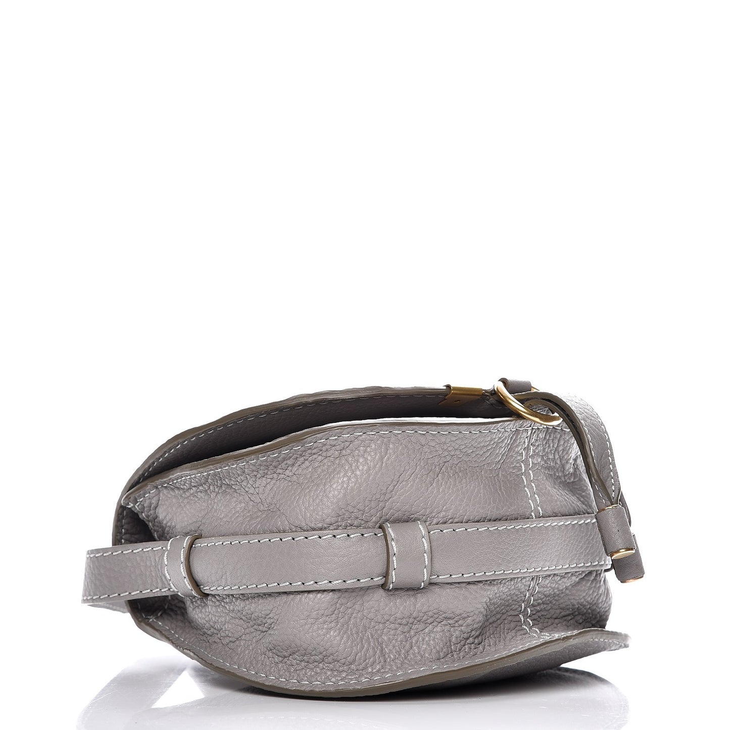 Calfskin Mini Marcie Round Crossbody Bag Cashmere Grey