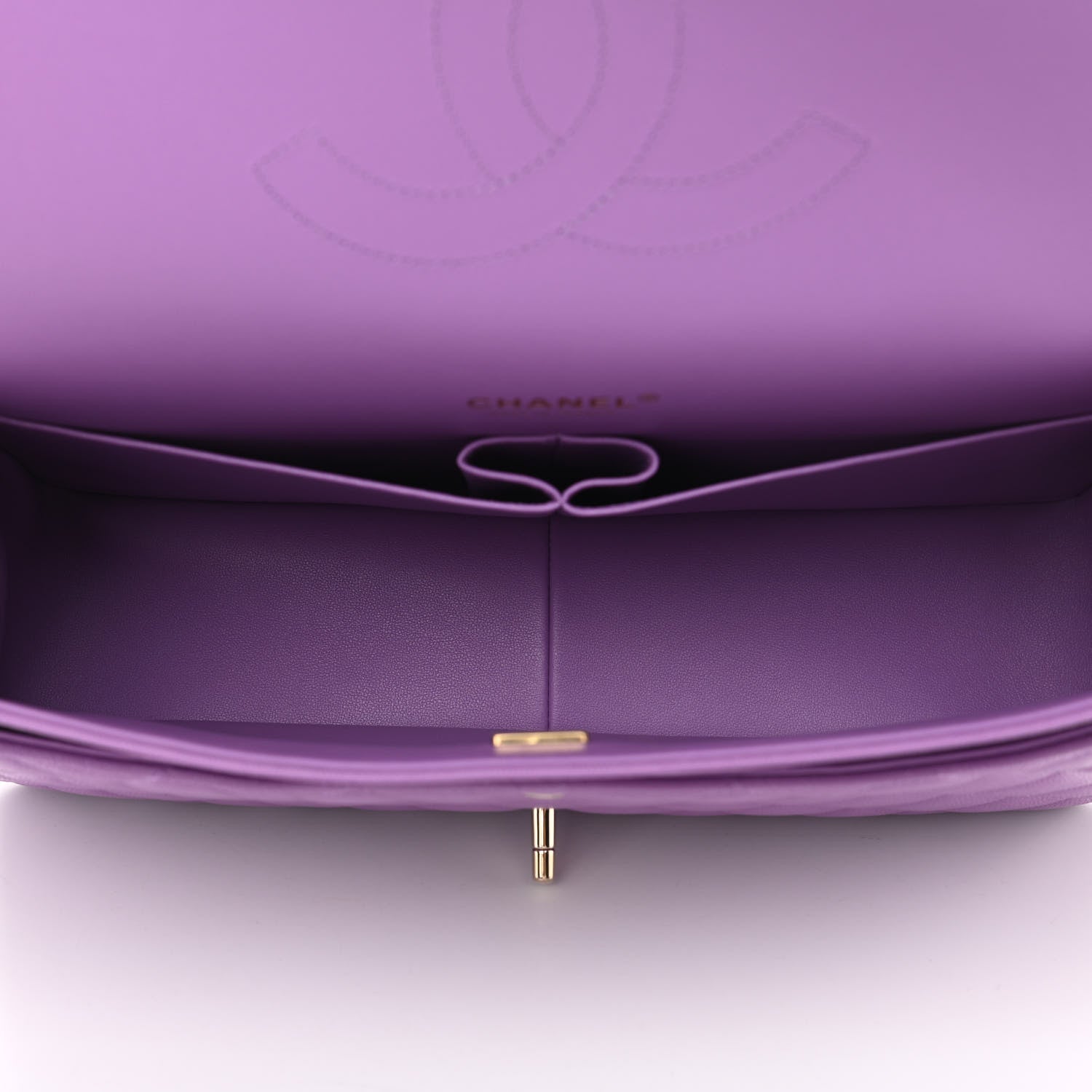 Chanel Caviar Quilted Maxi Double Flap Purple 5 of 10