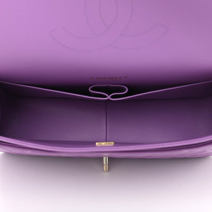 Chanel Caviar Quilted Maxi Double Flap Purple 5 of 10